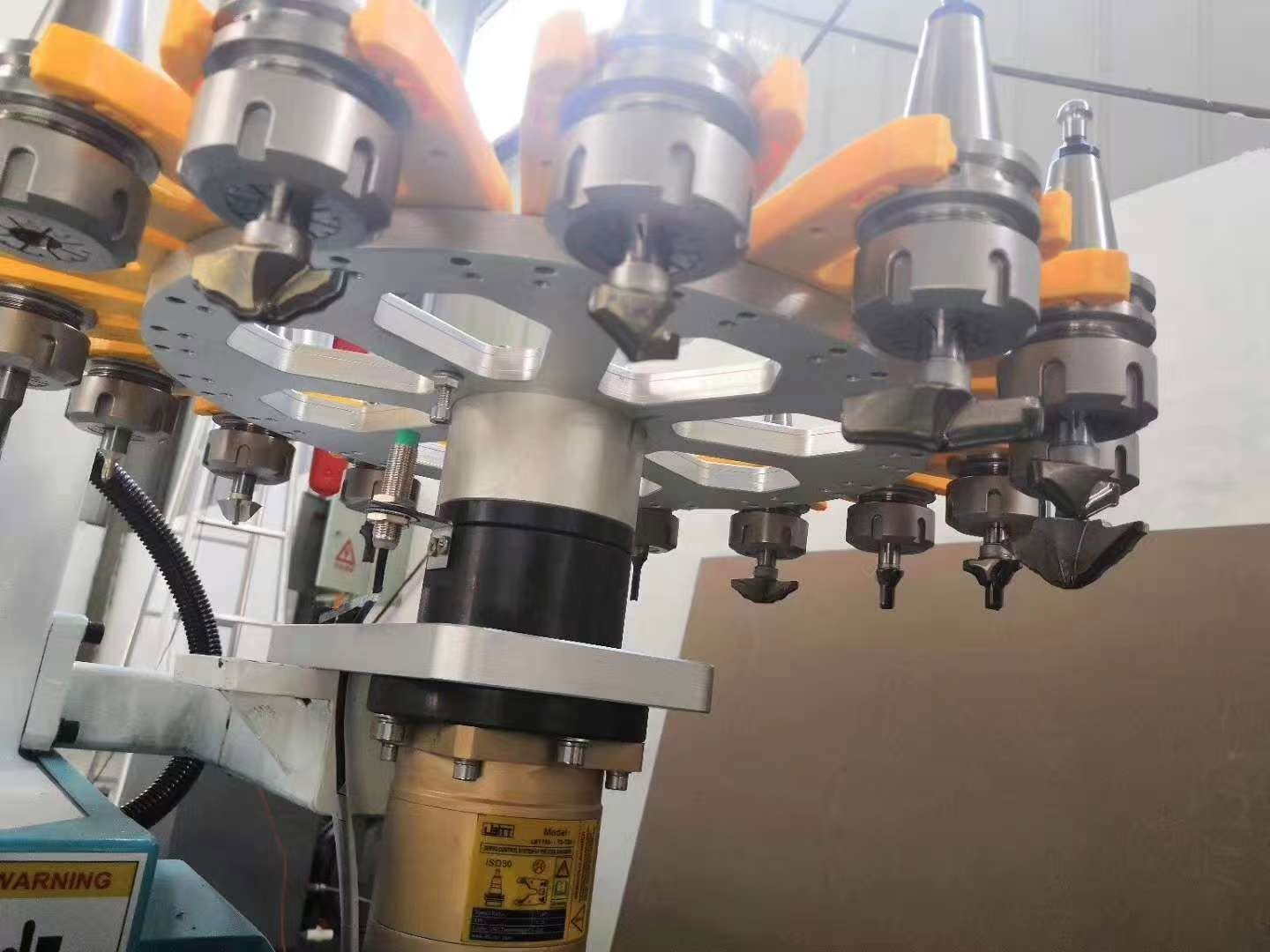 Woodworking tools installed in a CNC router automatic tool changer
