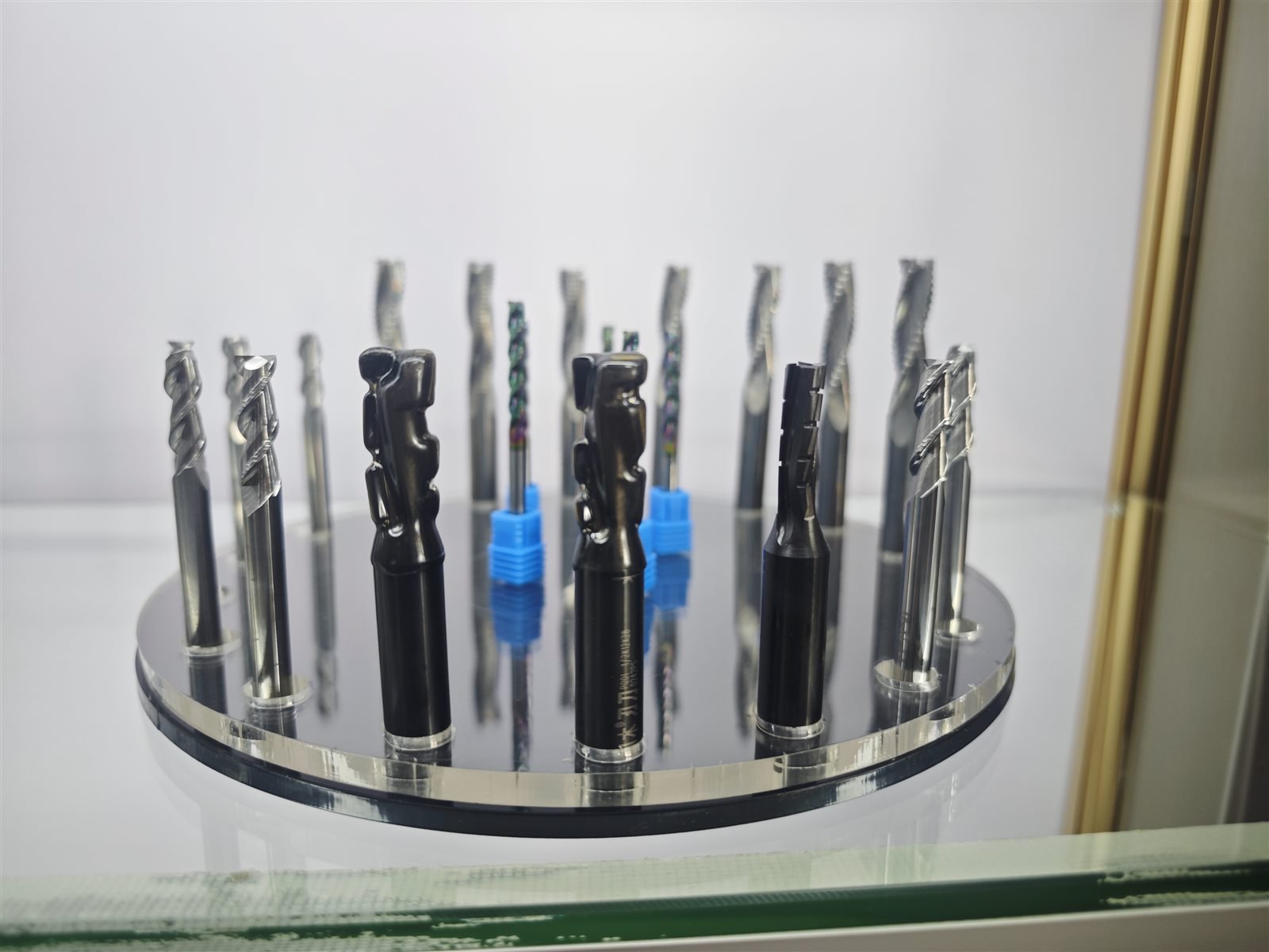 Selection of PCD and carbide woodworking router bits