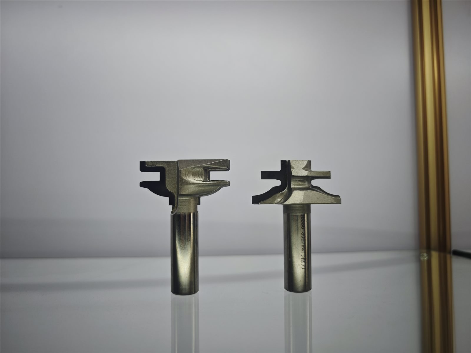 Paired custom profile router bits