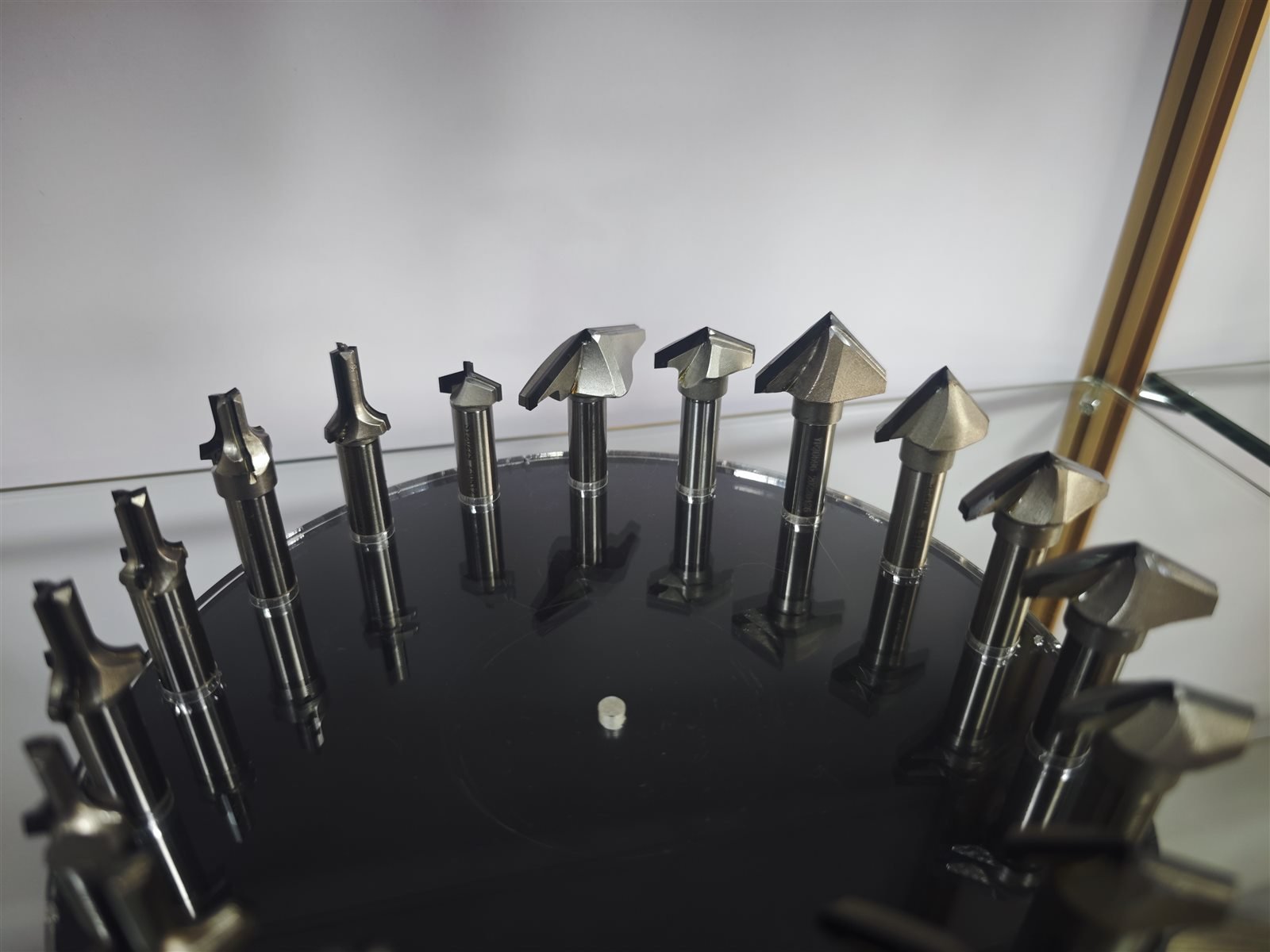 Assorted PCD router bits for woodworking