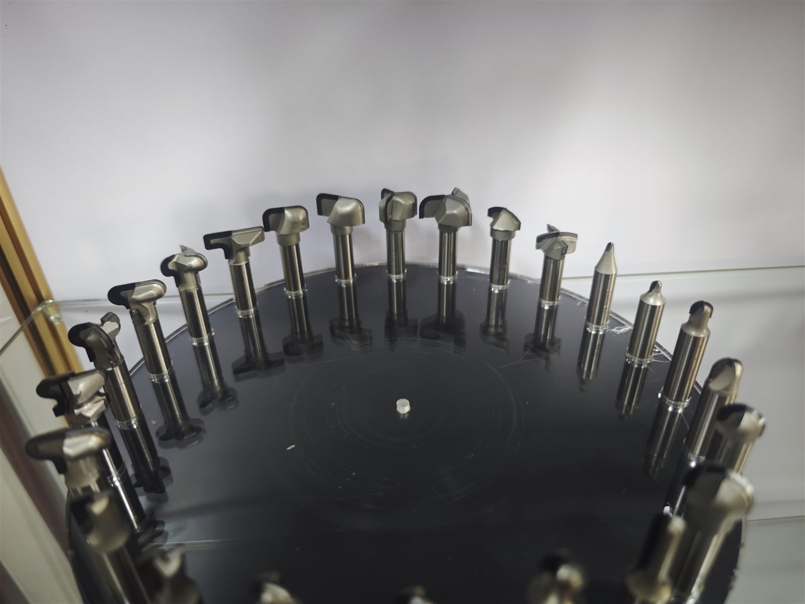 Custom PCD router bits in a product display