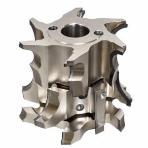PCD half-round combination cutter set with stacked profiling cutters
